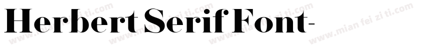 Herbert Serif Font字体转换
